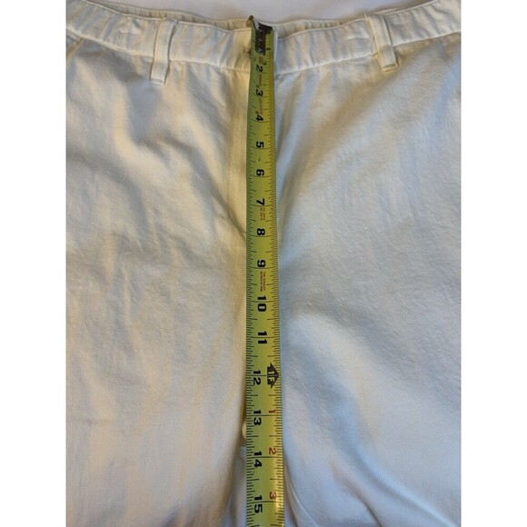 EILEEN FISHER Organic Cotton Tapered Leg Ivory Ankle Pant Women Large Undyed NEW - Picture 10 of 12